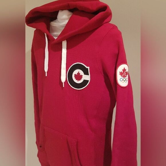 HUDSONS  BAY CO. Olympics RED Hoodie *** Womens SIZE Medium - Picture 8 of 14